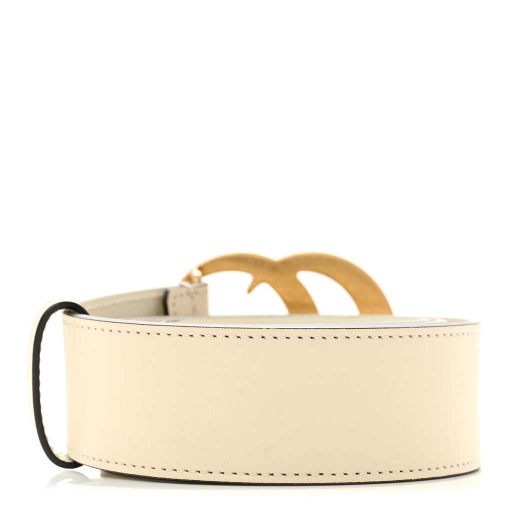 Calfskin Double G 40mm Belt 80 32 Mystic White