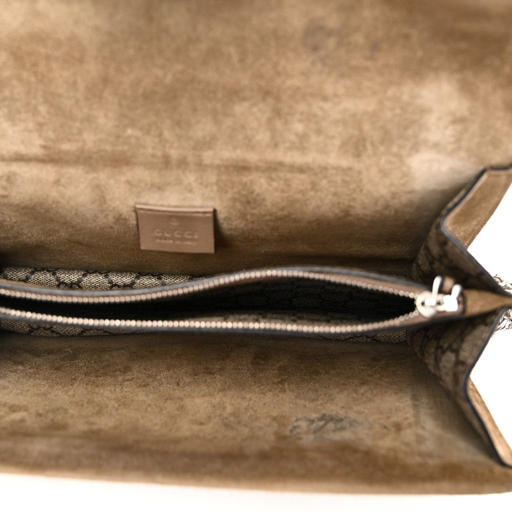 GG Supreme Monogram Small Dionysus Shoulder Bag Taupe