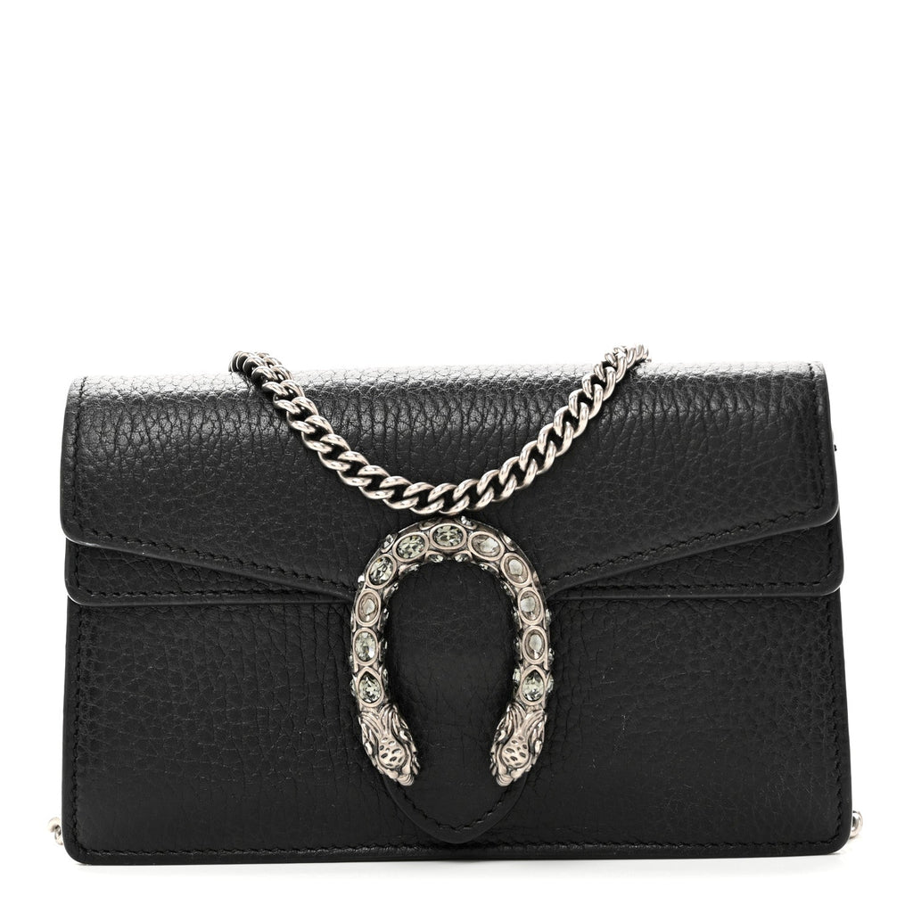 Calfskin Super Mini Dionysus Shoulder Bag Black