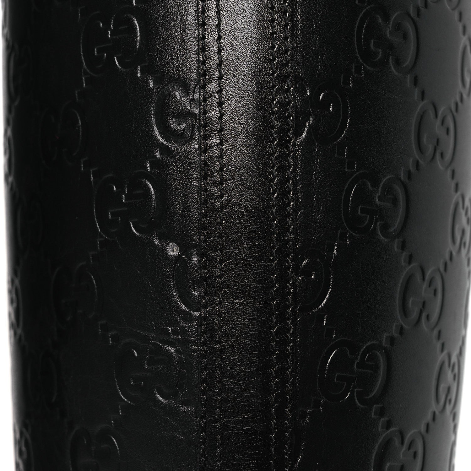 Guccissima Real Betis Glamour Calfskin Michelangelo Slim Horsebit Riding Boots 39.5 Black