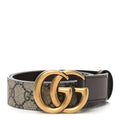 GG Supreme Monogram Matte Plutone Calfskin Double G 30mm Belt 70 28 Beige Ebony New Acero