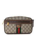 Soft GG Supreme Monogram Medium Ophidia Belt Bag Dark Brown