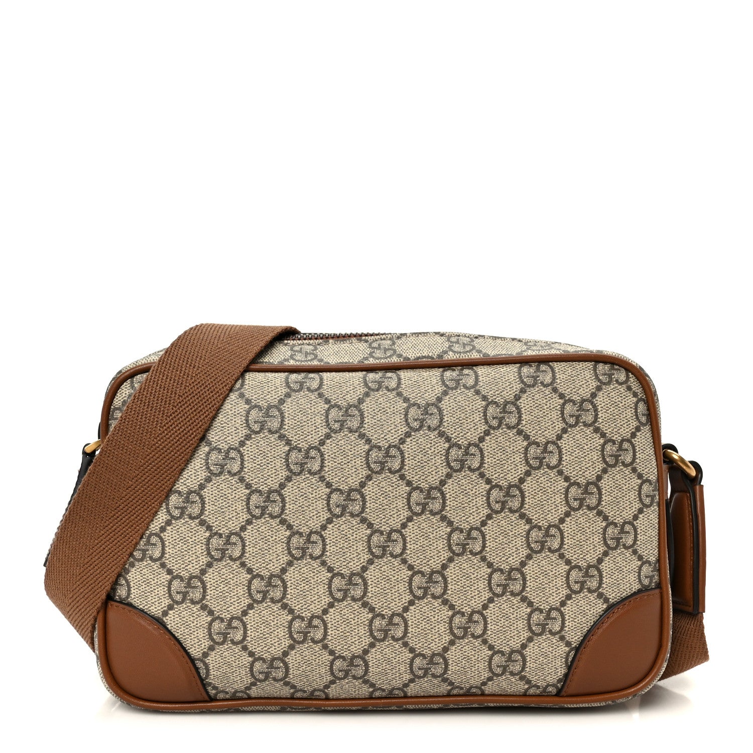 GG Supreme Monogram Mini Camera Bag Beige Ebony Old Sundial