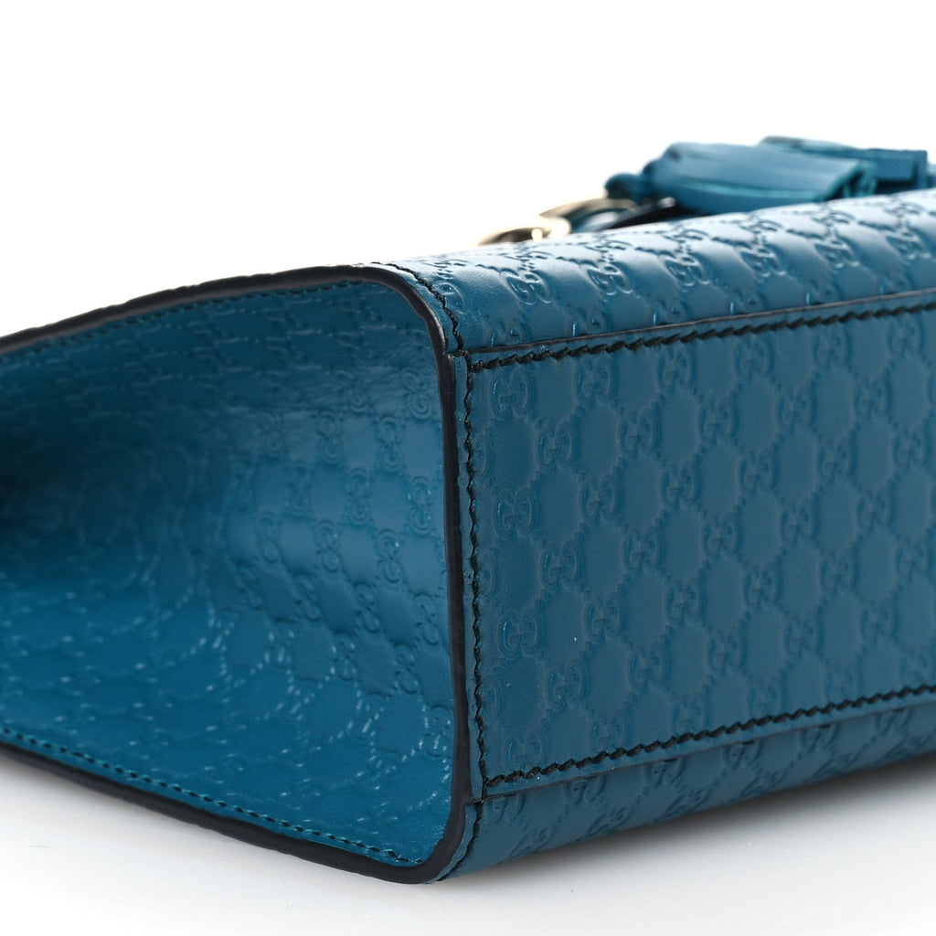 Soft Microguccissima Medium Emily Chain Shoulder Bag Deep Cobalt