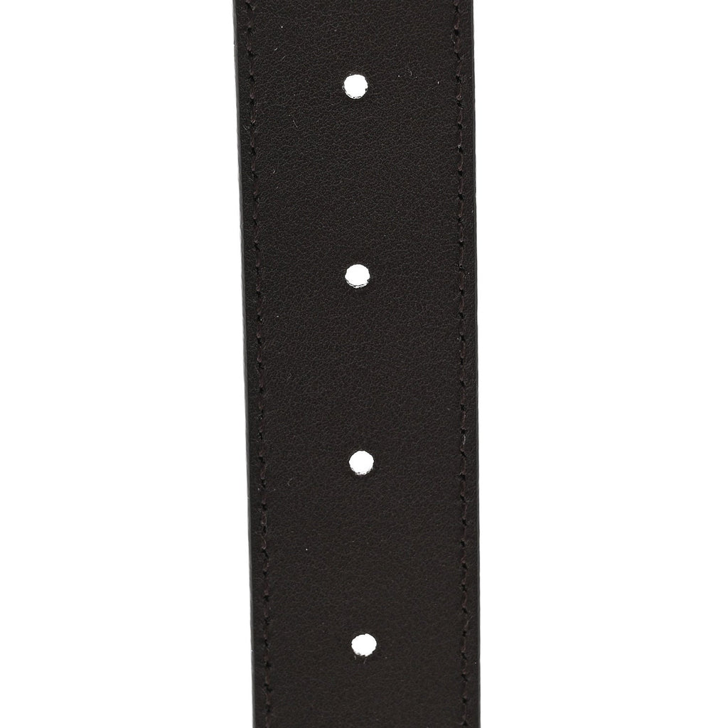 Plutone Calfskin Plaque GG 30mm Belt 85 34 Cocoa