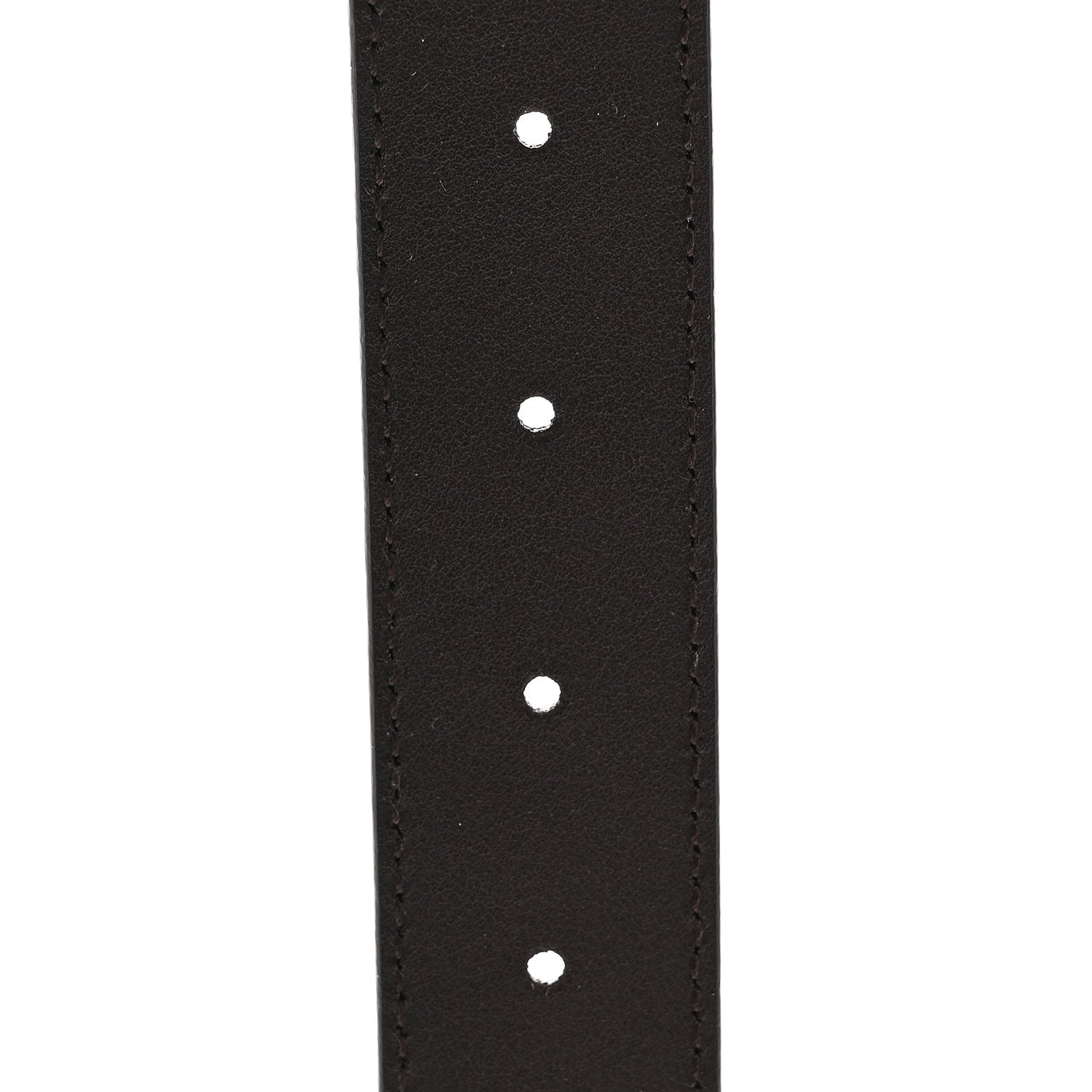 Plutone Calfskin Plaque GG 30mm Belt 85 34 Cocoa