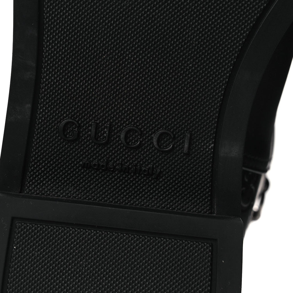 Guccissima Real Betis Glamour Calfskin Michelangelo Slim Horsebit Riding Boots 39.5 Black
