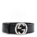 Plutone Calfskin Interlocking G 40mm Belt 80 32 Black