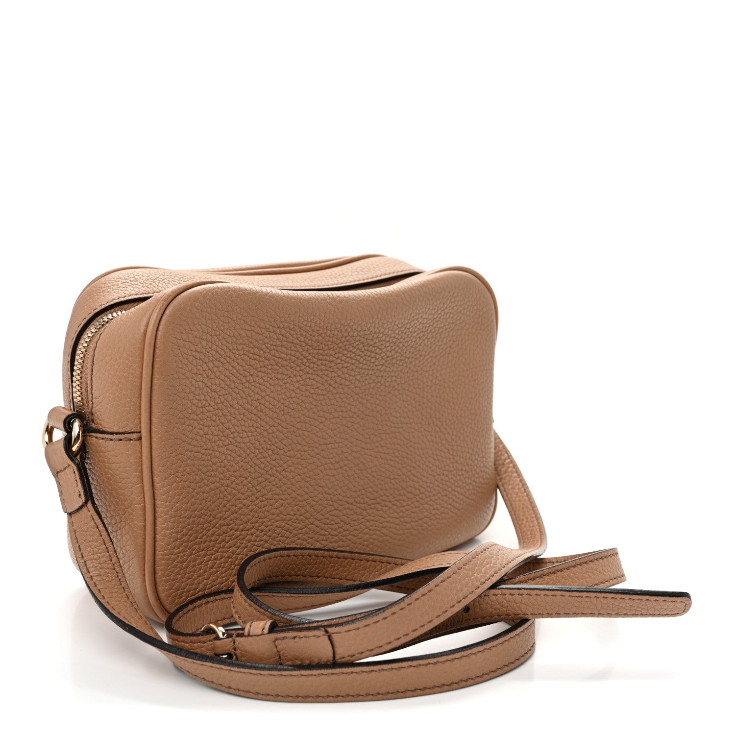 Pebbled Calfskin Small Soho Disco Bag Camelia