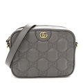 Calfskin GG Matelasse Shoulder Bag Dusty Grey Natural