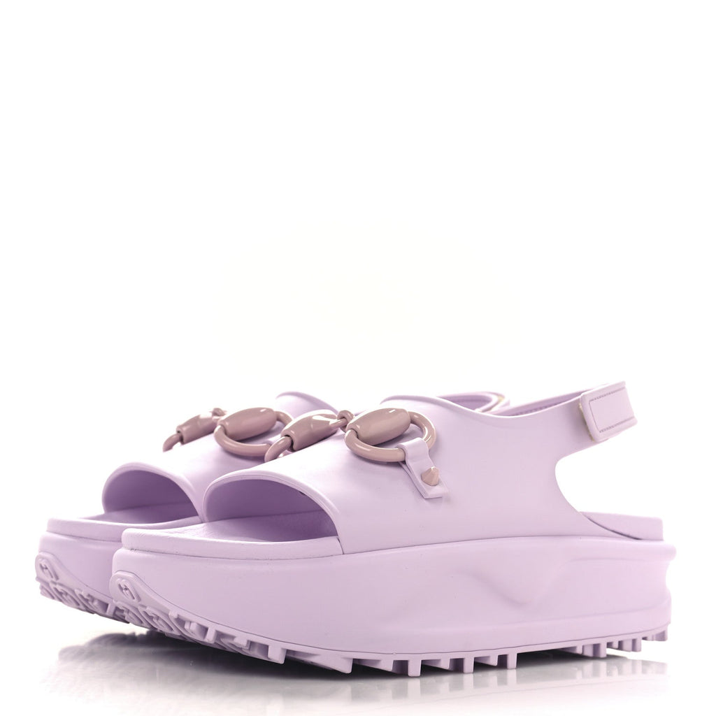 Soft Rubber Horsebit Touch Womens Strapped Sandals 36 Talc Pink