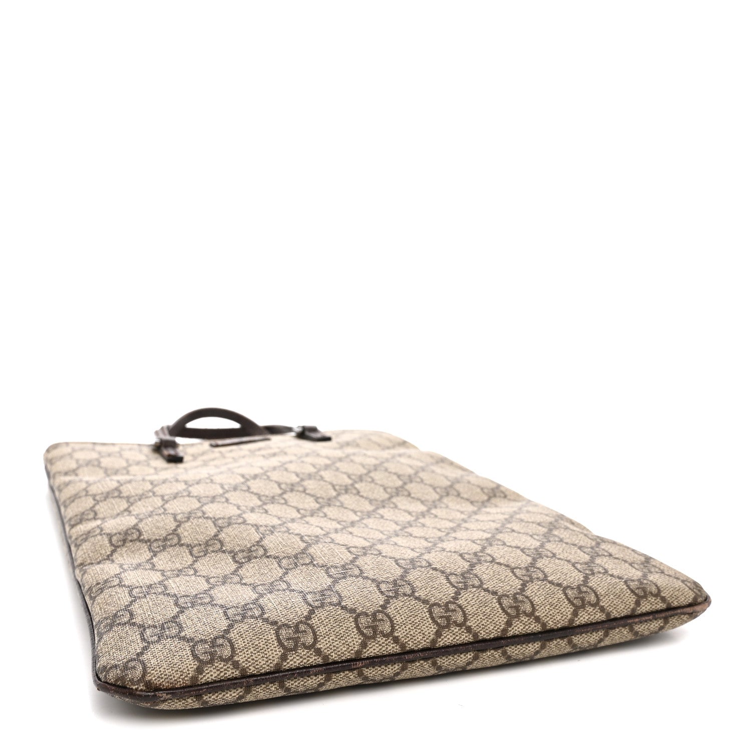 GG Plus Monogram Flat Vertical Tote Dark Brown