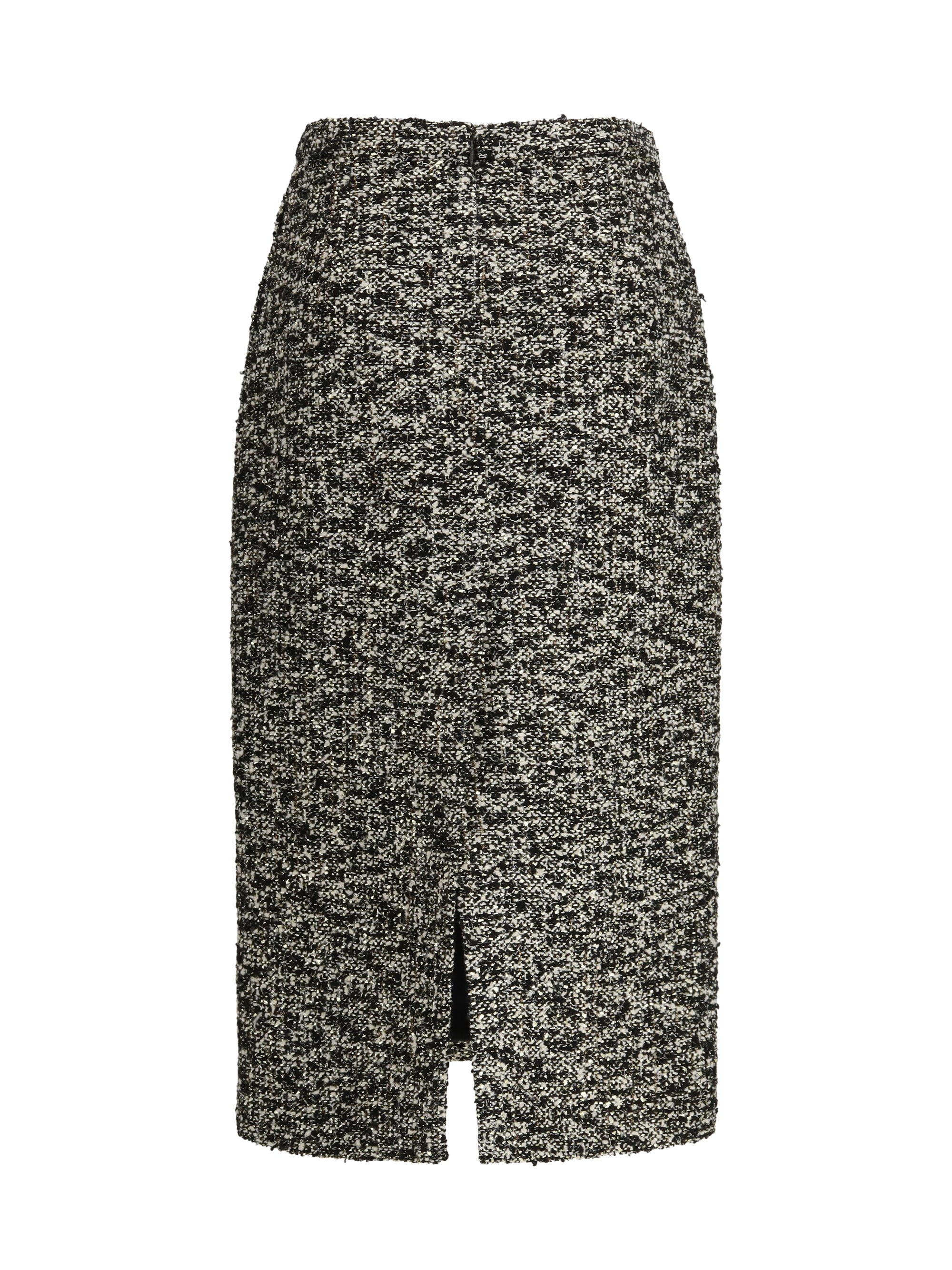 Gucci Laminated Bouclé Skirt — Black