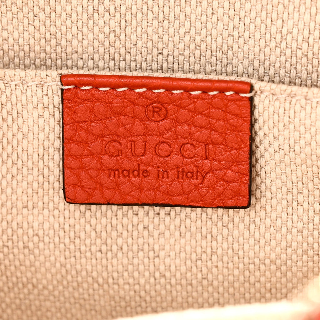 Pebbled Calfskin Small Soho Disco Bag Sun Orange