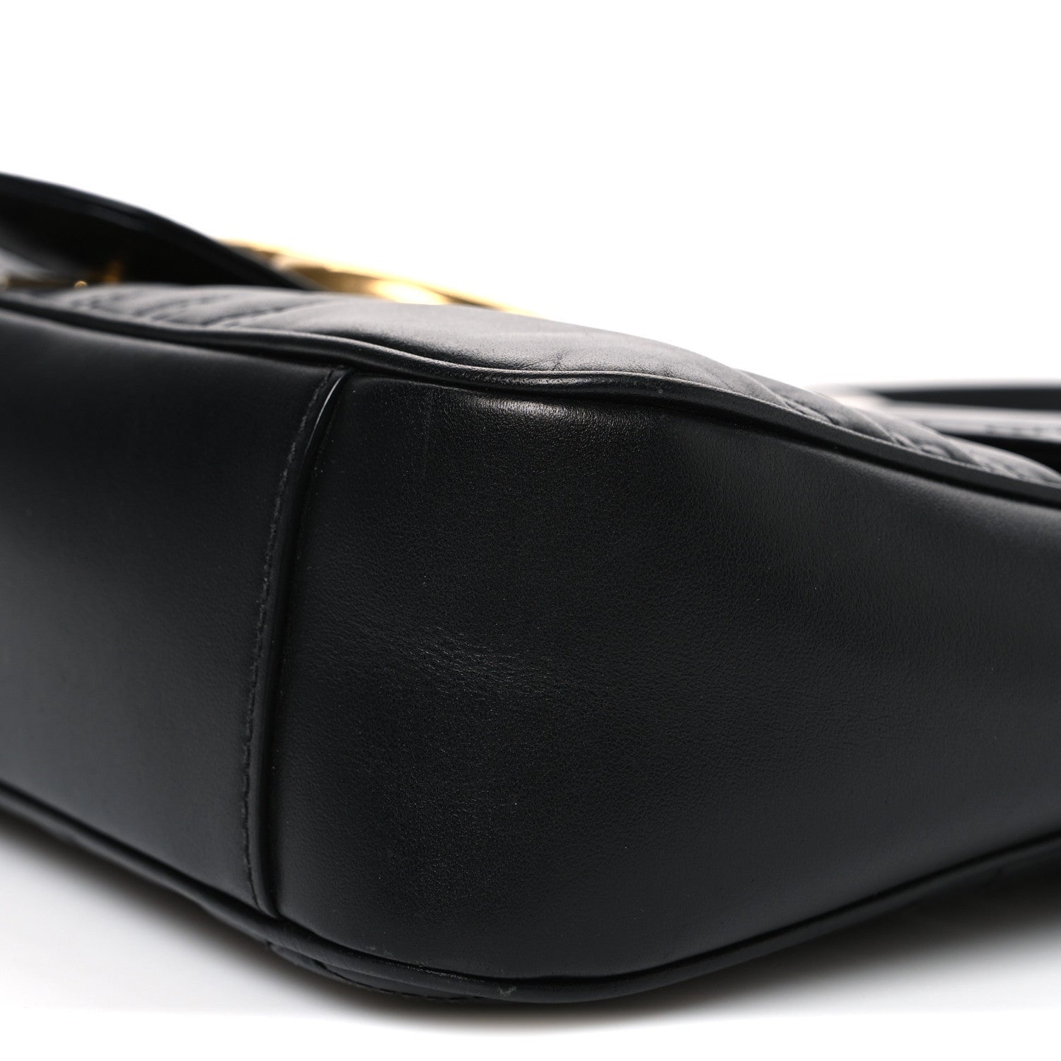 Calfskin Matelasse Medium GG Marmont Shoulder Bag Black