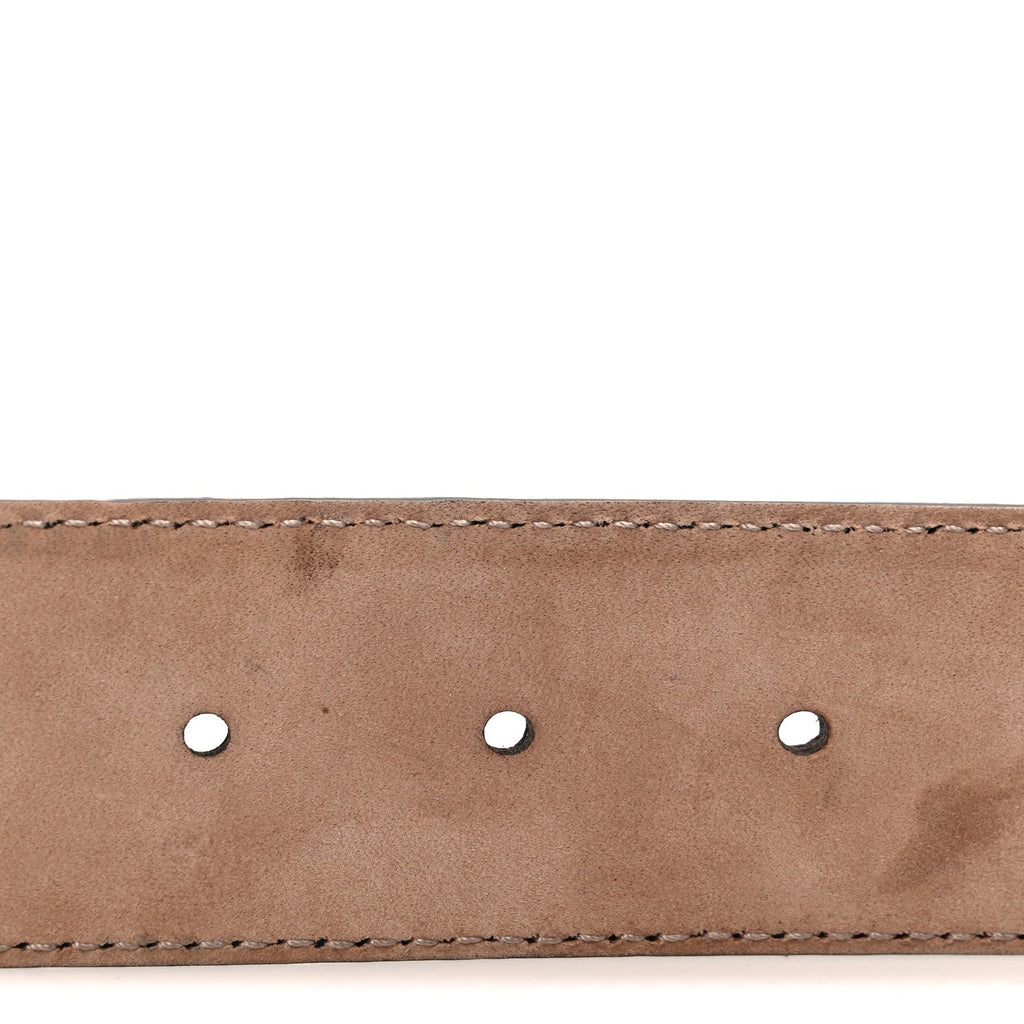 Calfskin Interlocking G Belt 95 38 Dark Brown