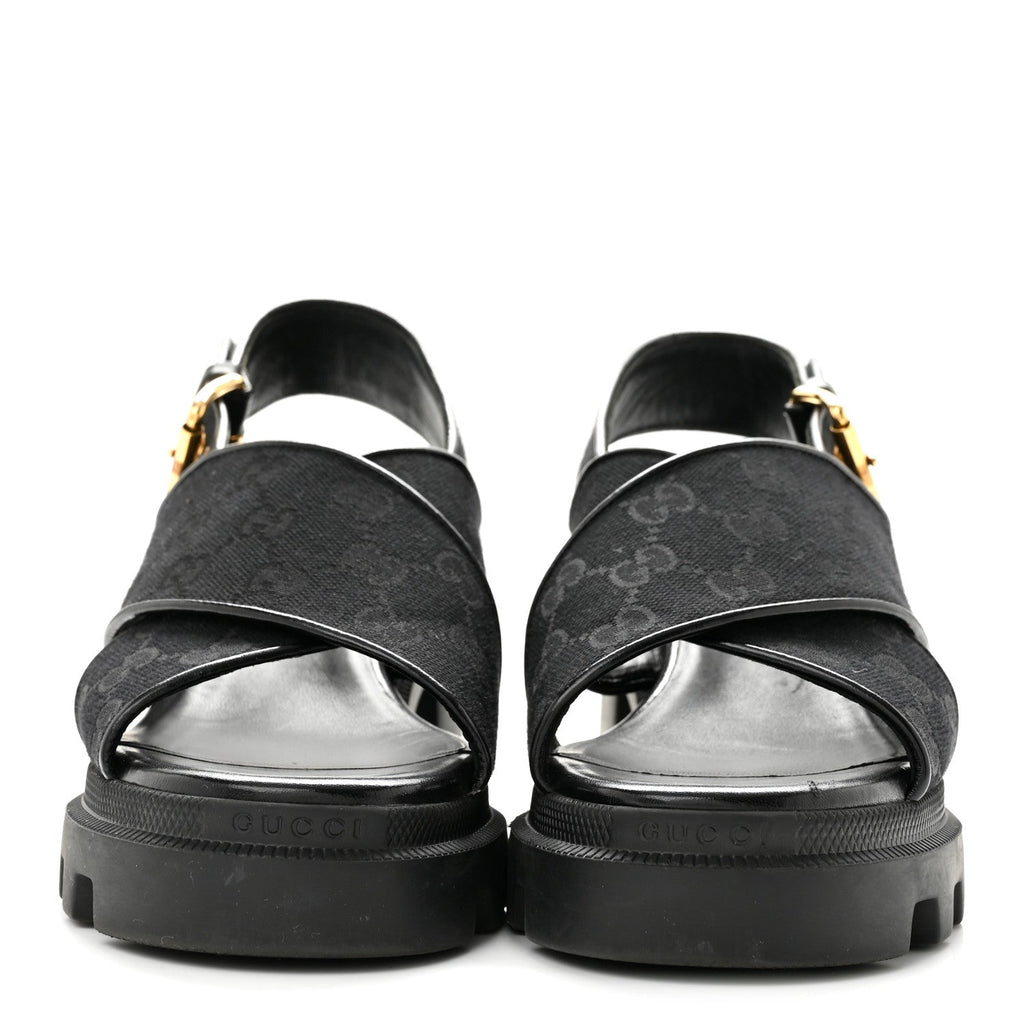 Monogram Granada Kid Trip 40/72mm Lug Sole Sandals 38.5 Black