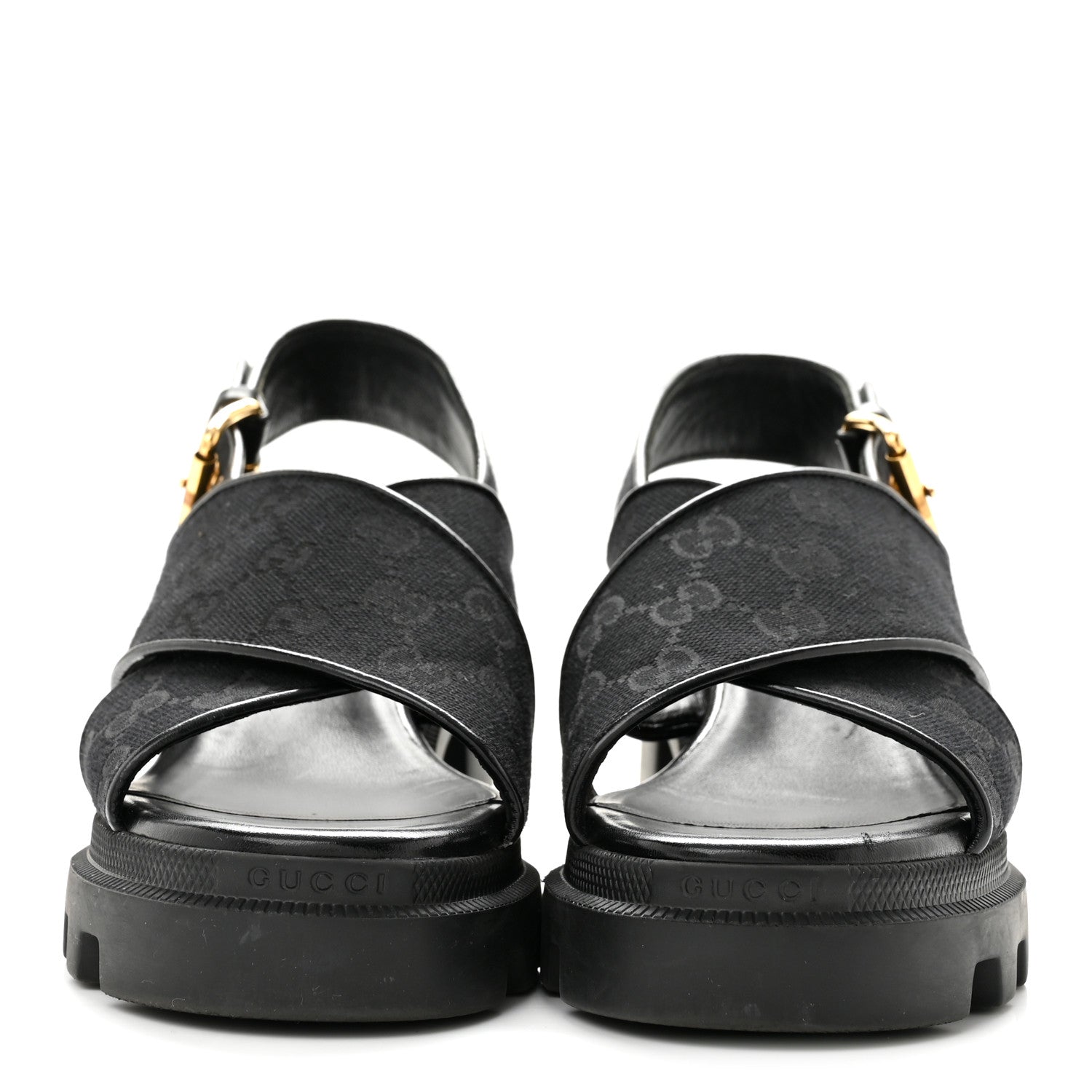 Monogram Granada Kid Trip 40/72mm Lug Sole Sandals 38.5 Black