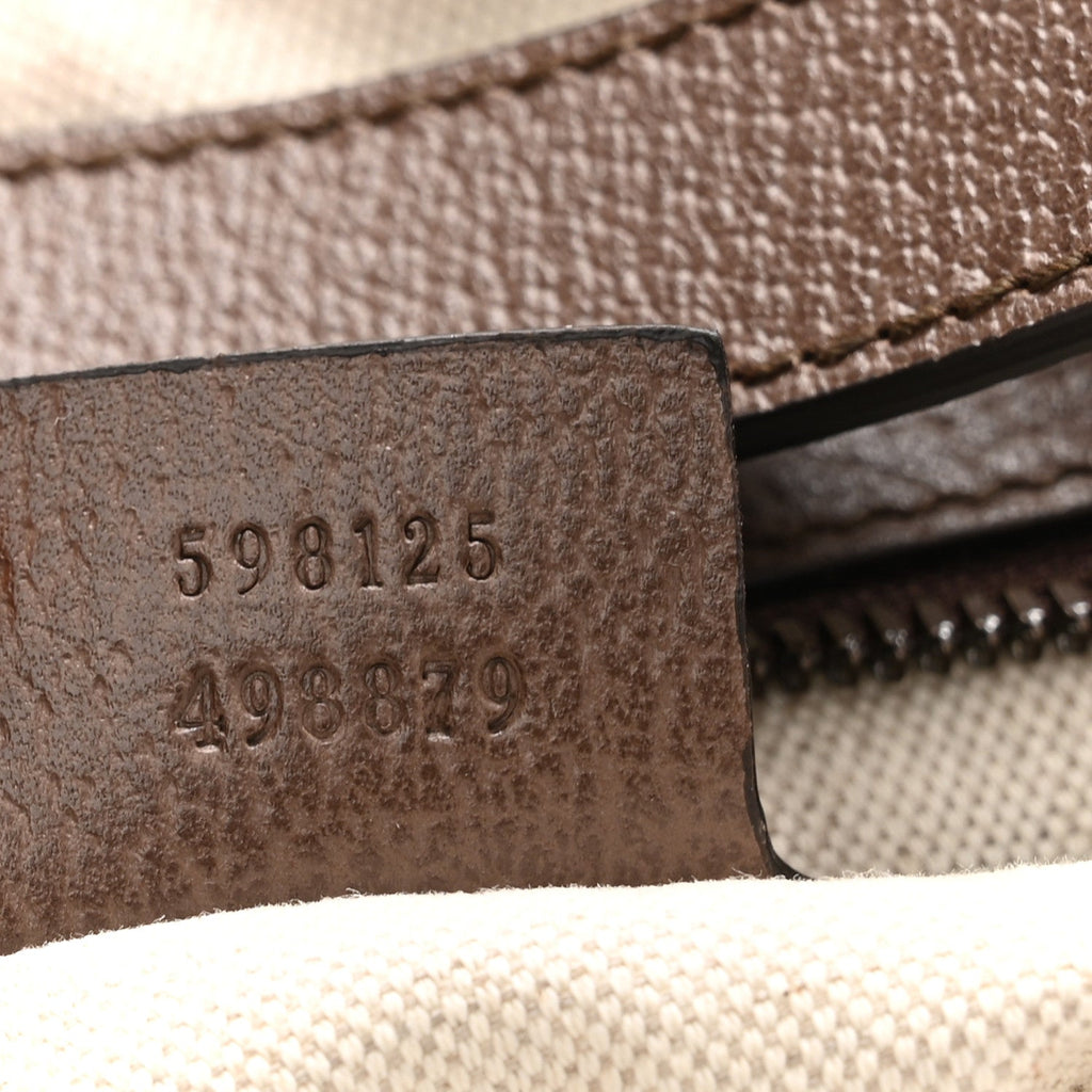 GG Supreme Monogram Web Small Ophidia Half Moon Hobo Brown