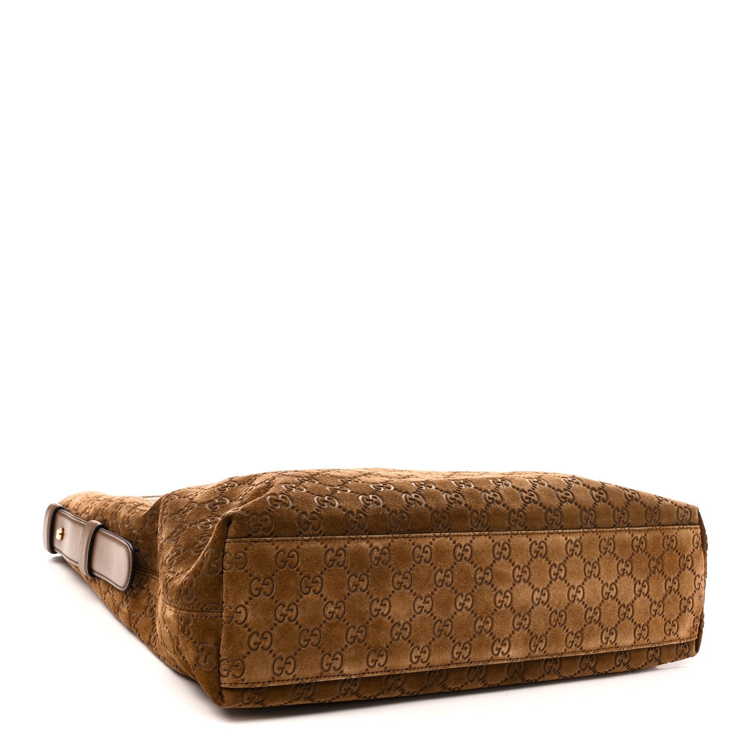 Suede Monogram Large Beatrix Tote Brown