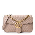 Calfskin Matelasse Small GG Marmont Shoulder Bag Porcelain Rose