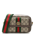 GG Supreme Monogram Web Mini Ophidia Bag Beige Ebony