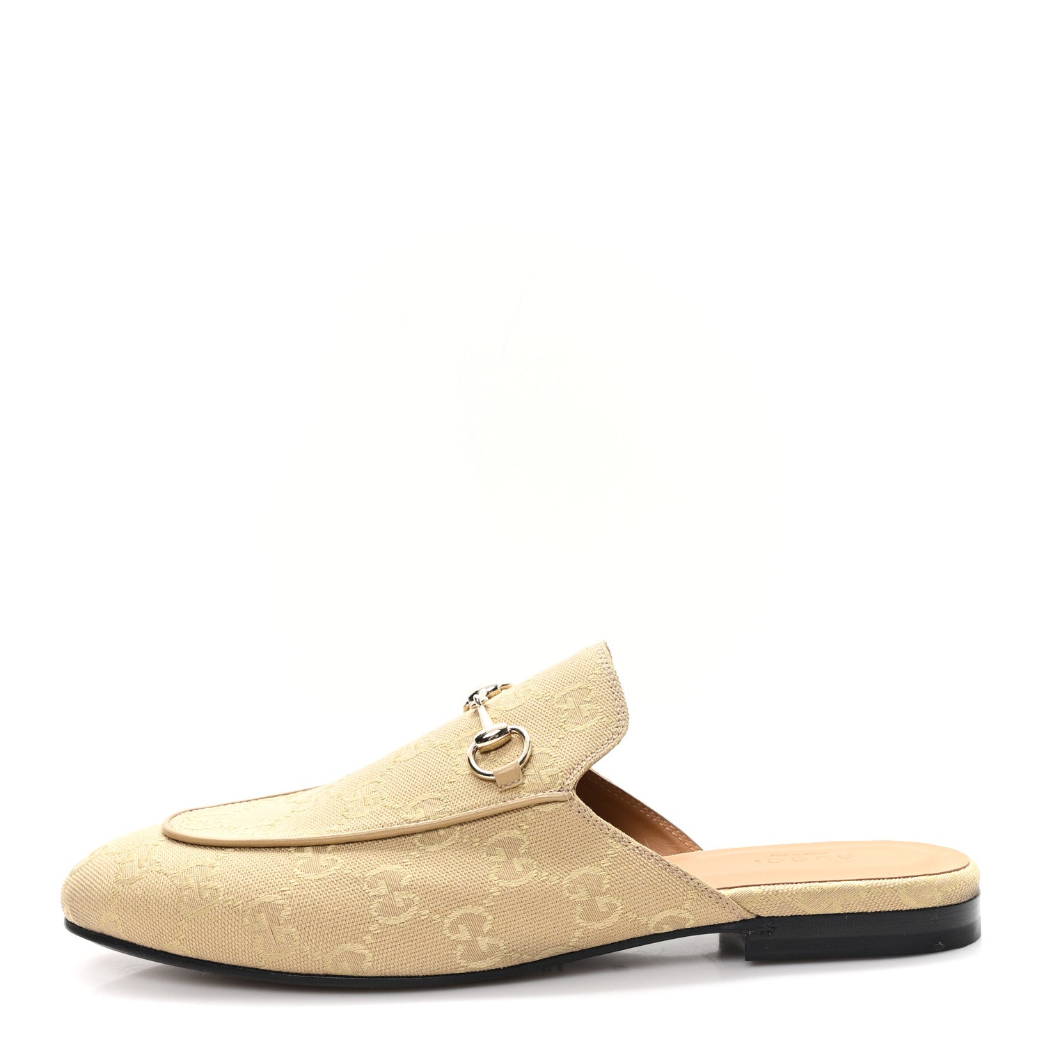Canvas GG Monogram Womens Princetown Slippers 40 Egypt Salt