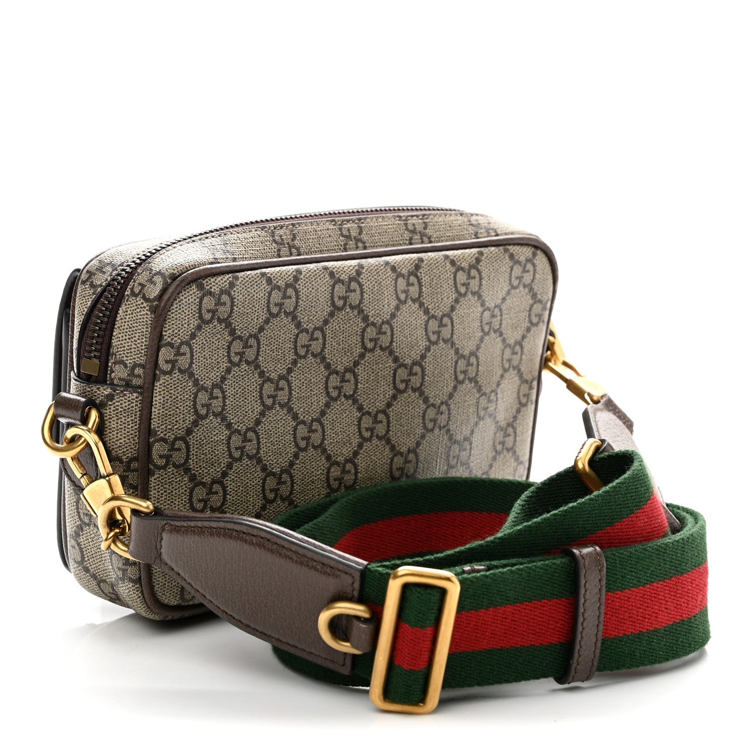 GG Supreme Monogram Web Mini Ophidia Bag Beige Ebony