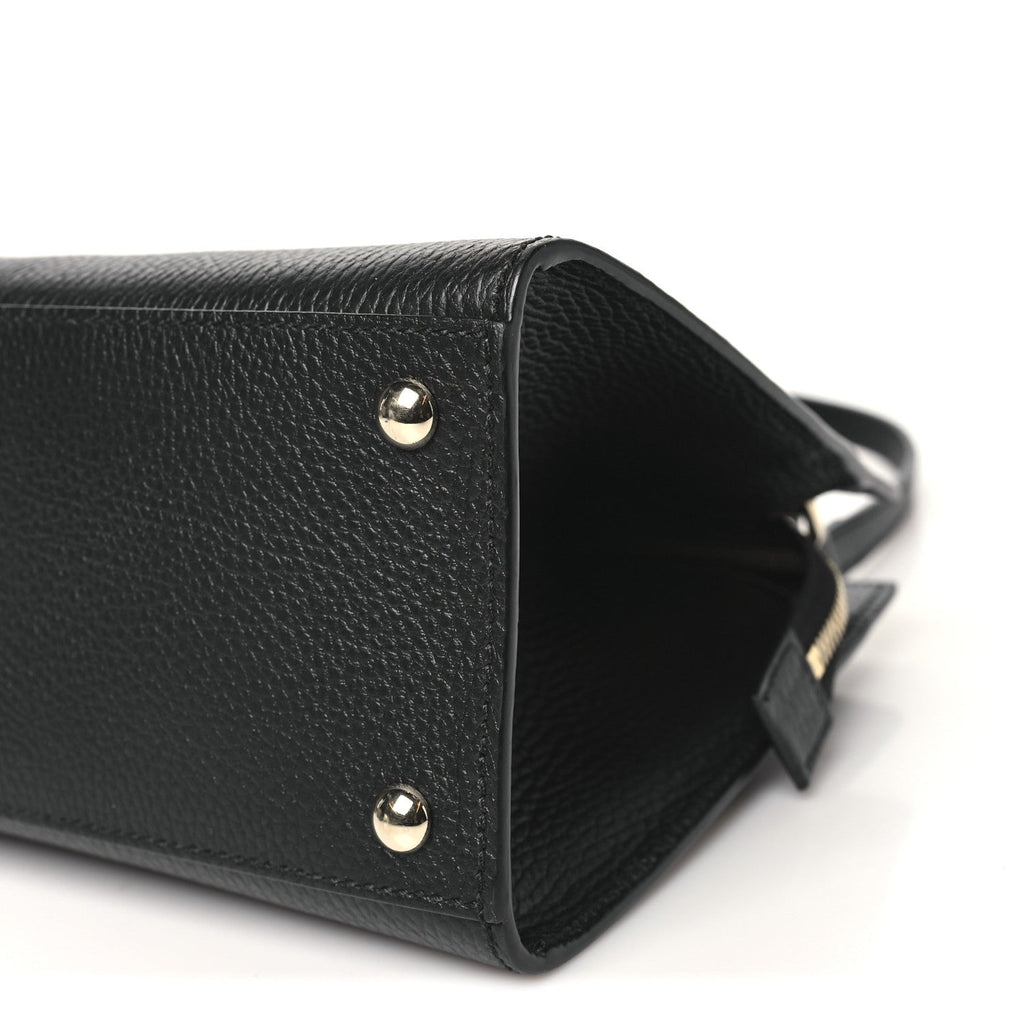 Dollar Calfskin Medium Soho Top Handle Satchel Black