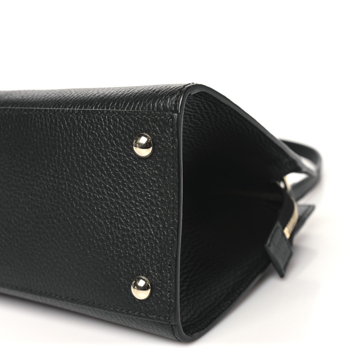 Dollar Calfskin Medium Soho Top Handle Satchel Black