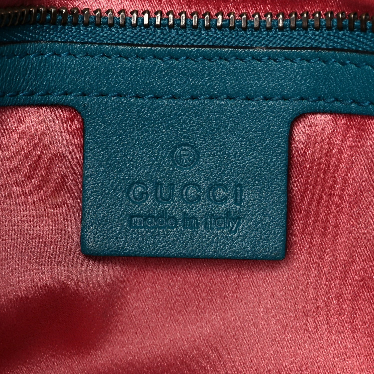 Velvet Matelasse Small GG Marmont Shoulder Bag Pavone Cyan
