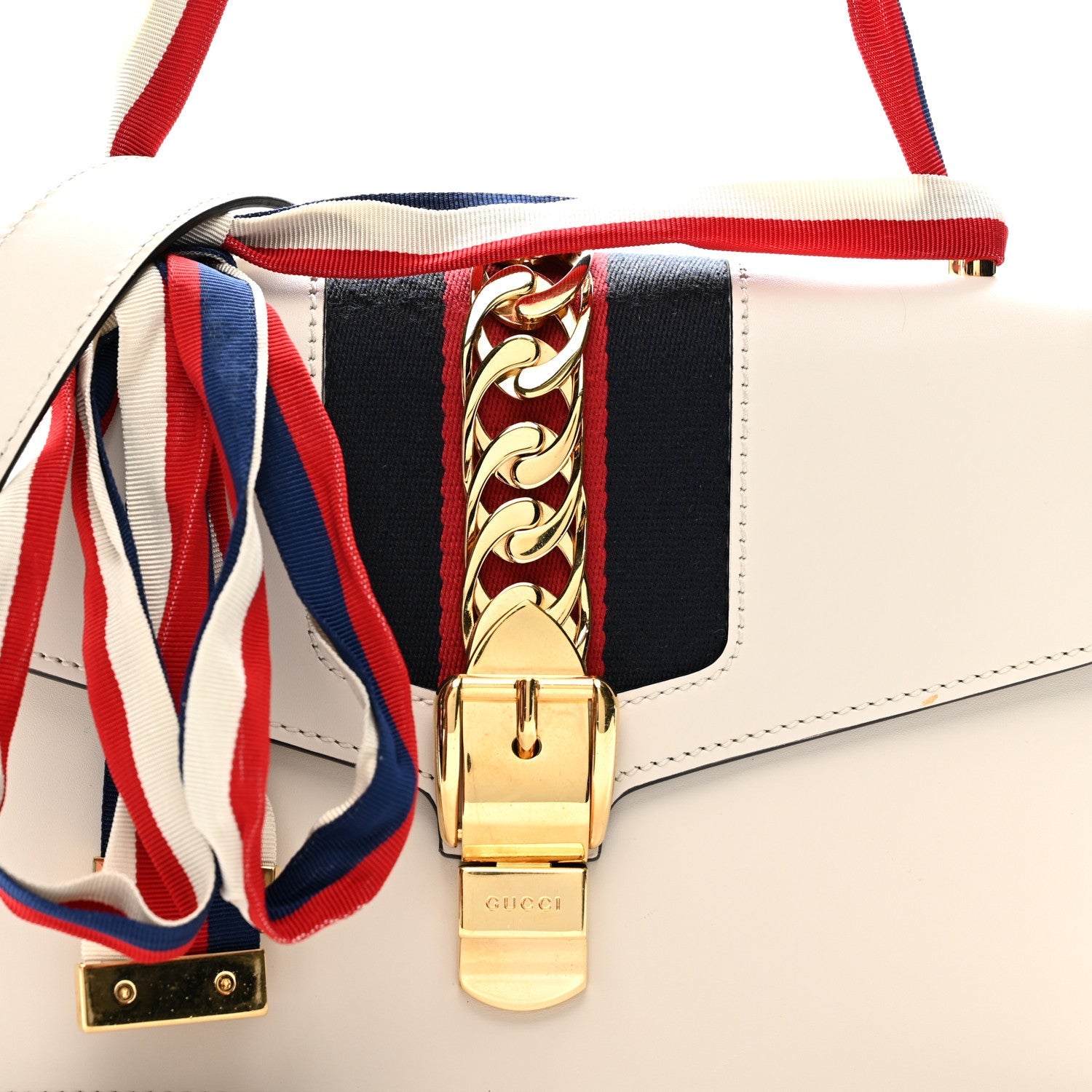 Calfskin Small Sylvie Shoulder Bag Off White