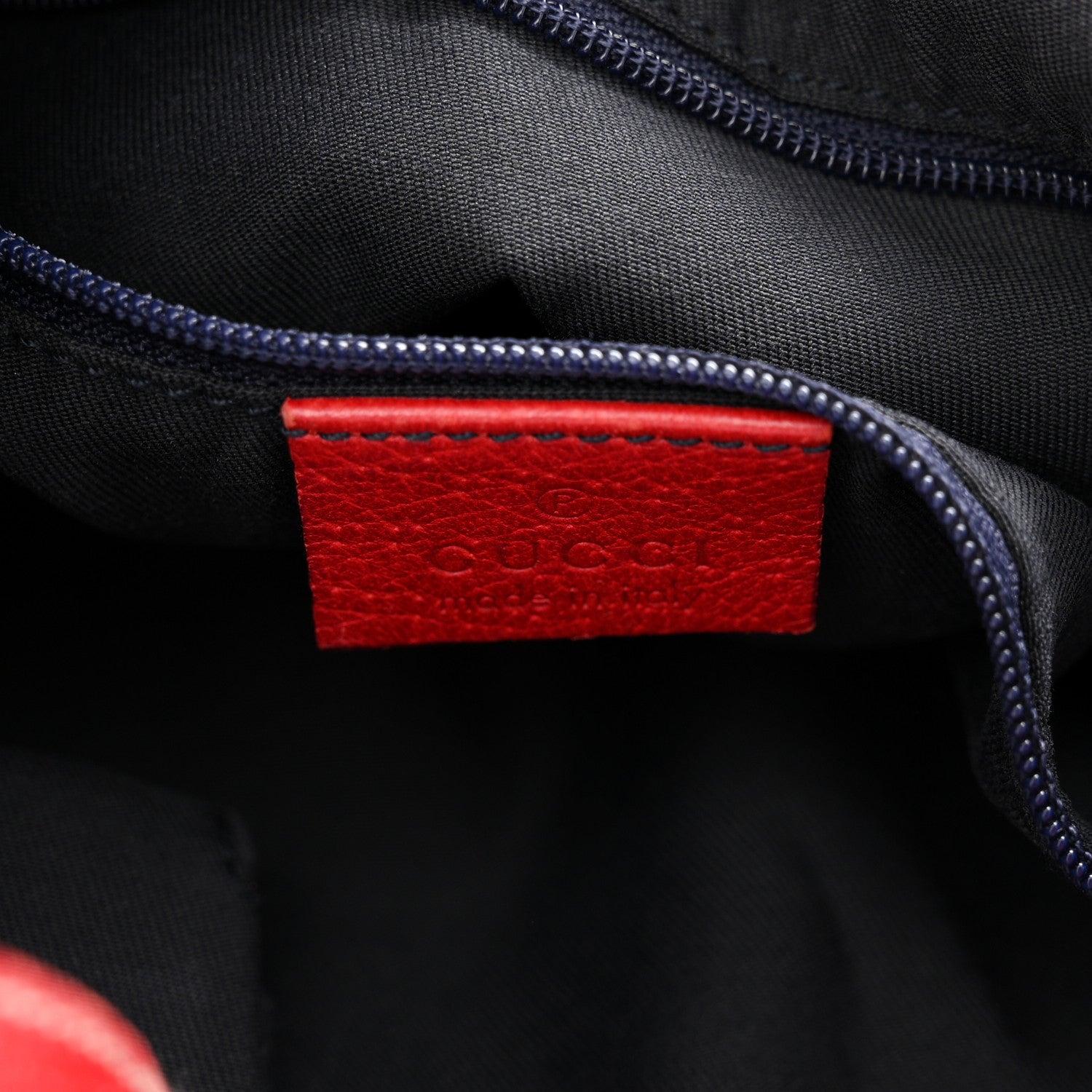 Monogram Medium Abbey Shoulder Bag Navy Red