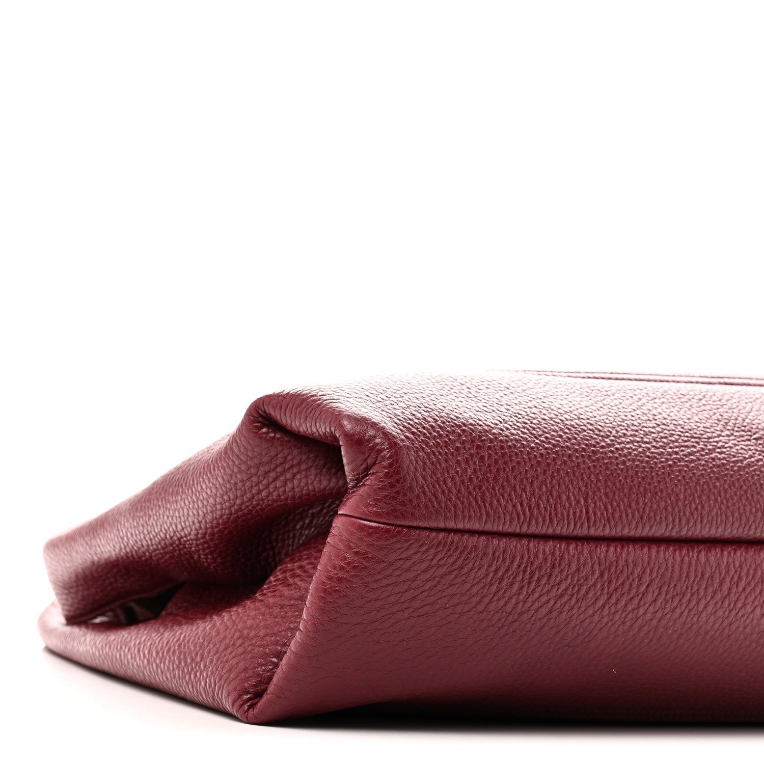 Grained Calfskin Softbit Maxi Shoulder Bag Rosso Ancora Red