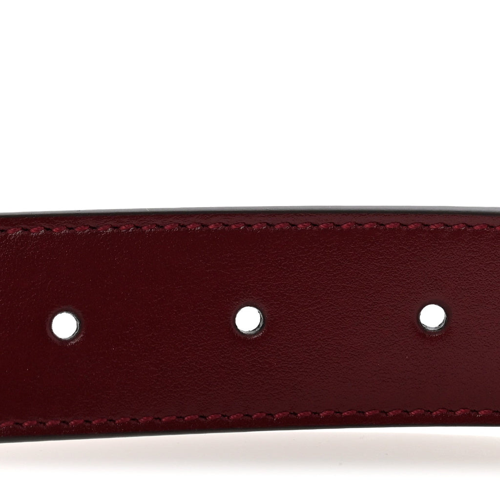 Plutone Calfskin Interlocking G 30mm Belt 100 40 Rosso Ancora