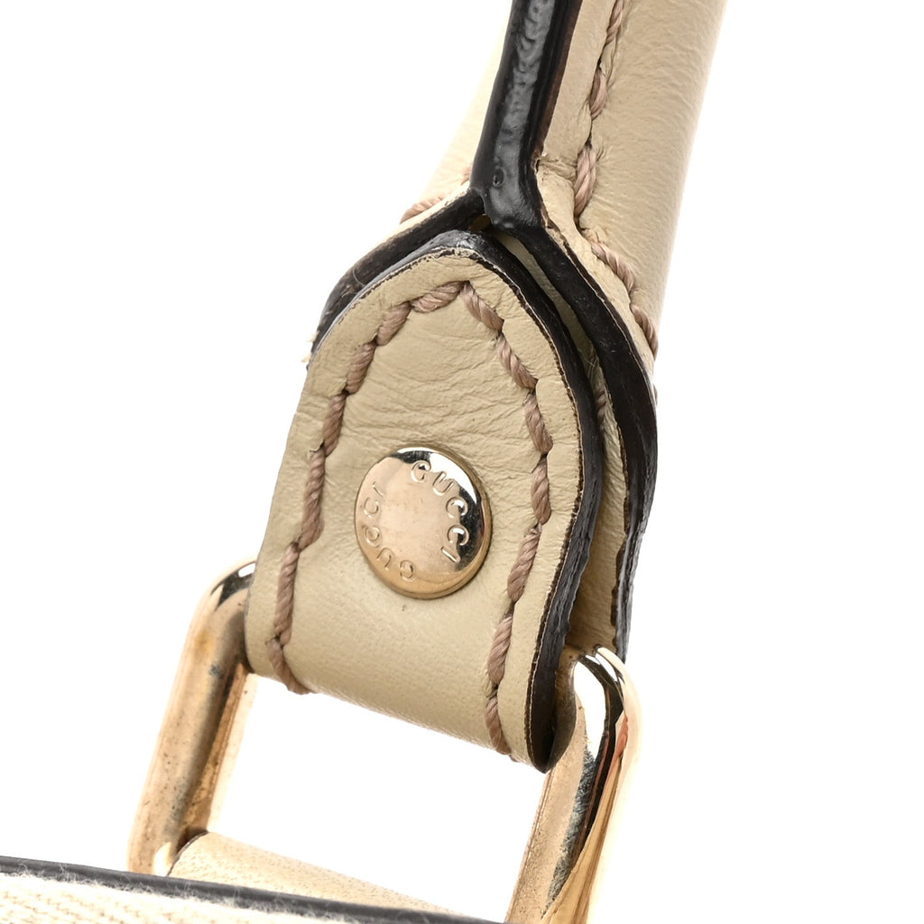 Monogram Margaux Calfskin Medium Sukey Top Handle Bag Beige Ebony Mystic White