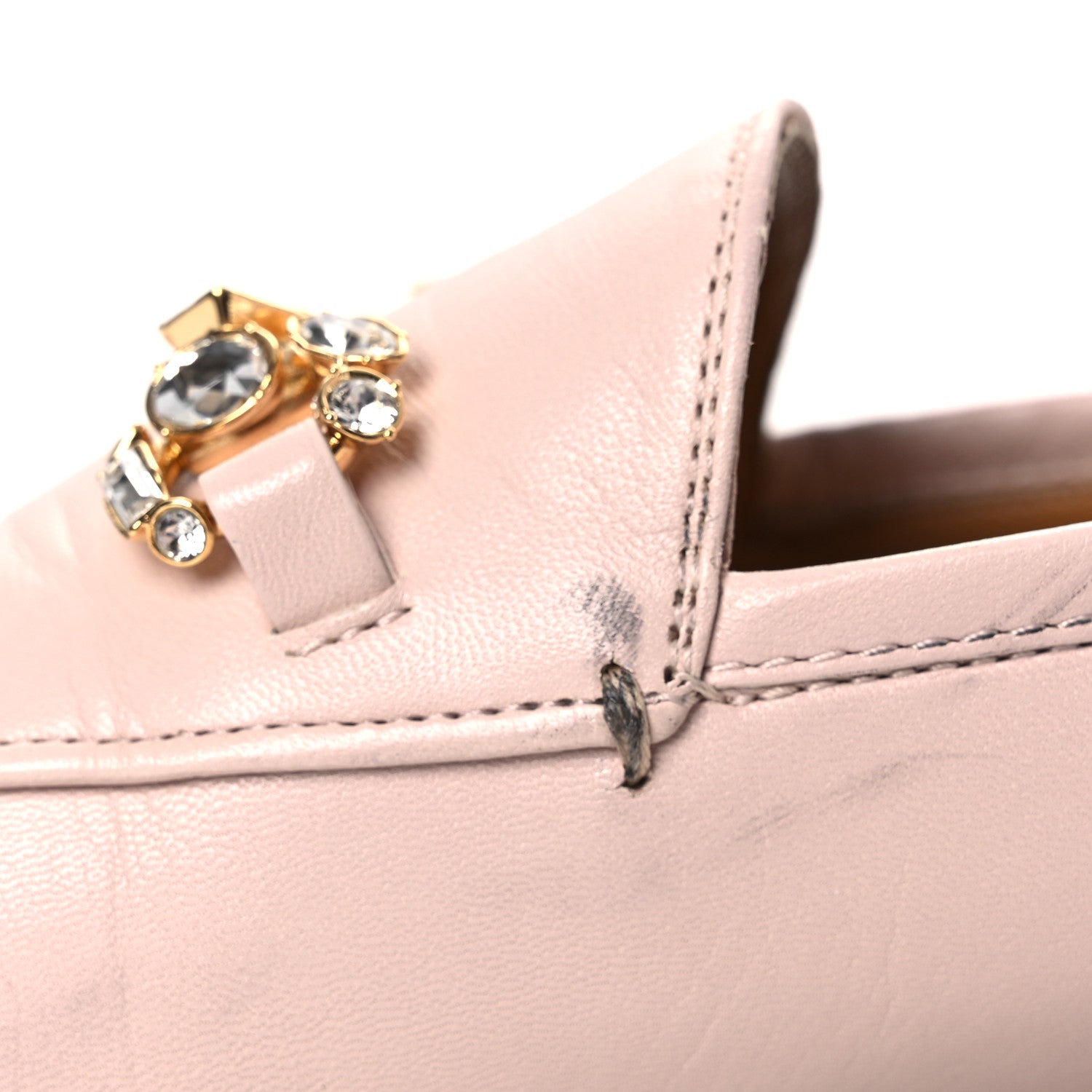 Malaga Kid Crystal Horsebit Womens Jordaan Loafers 37 Pink Hibiscus