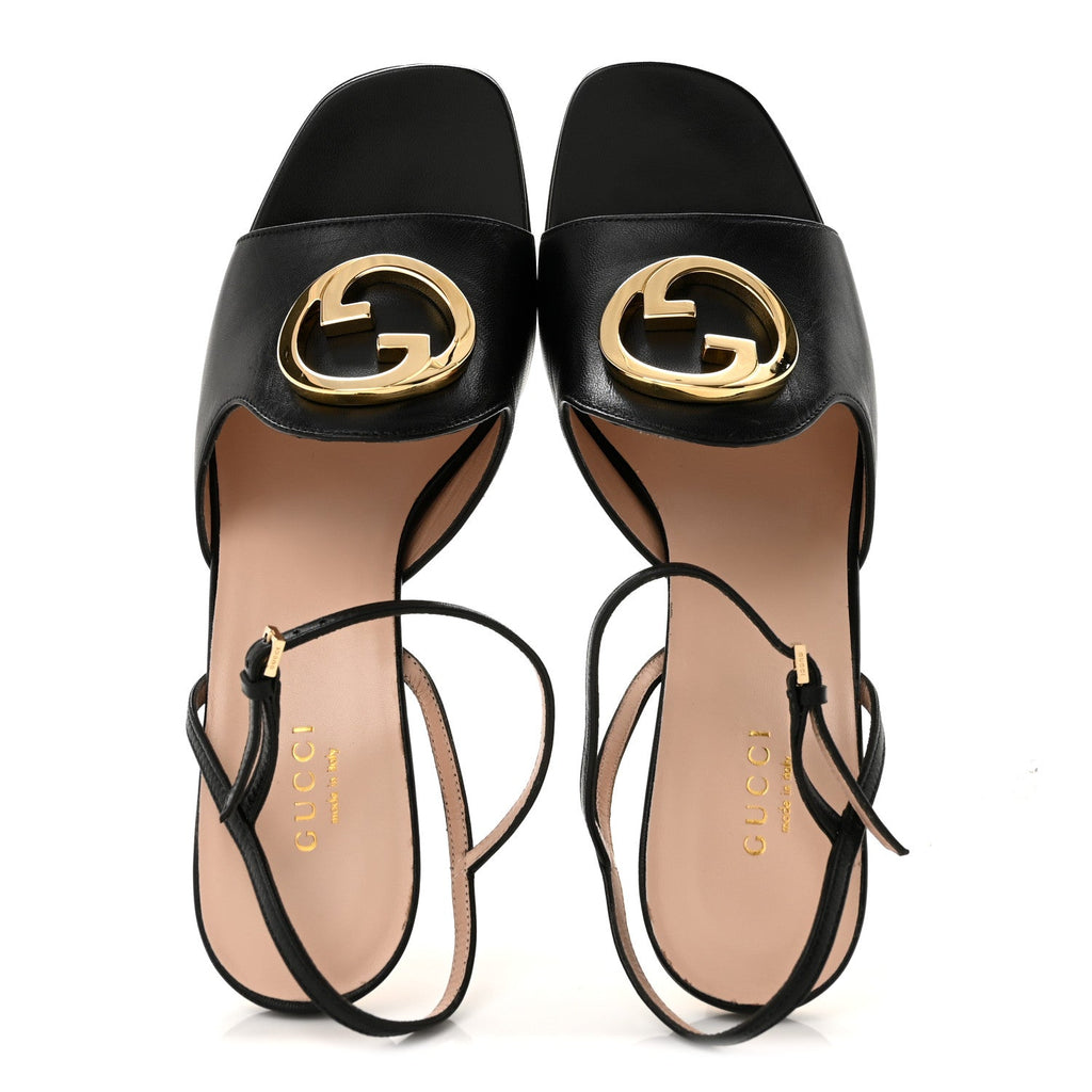 Malaga Kid Blondie 85mm Slingback Sandals 39.5 Black