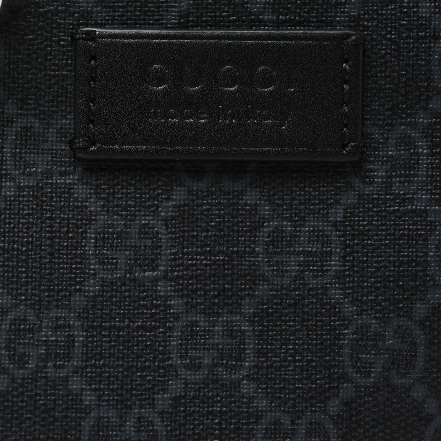 GG Supreme Monogram Appia Calfskin Web Small Camera Messenger Bag Black Grey