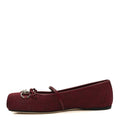 GG Monogram Horsebit Ballet Flats 37.5 Rosso Ancora