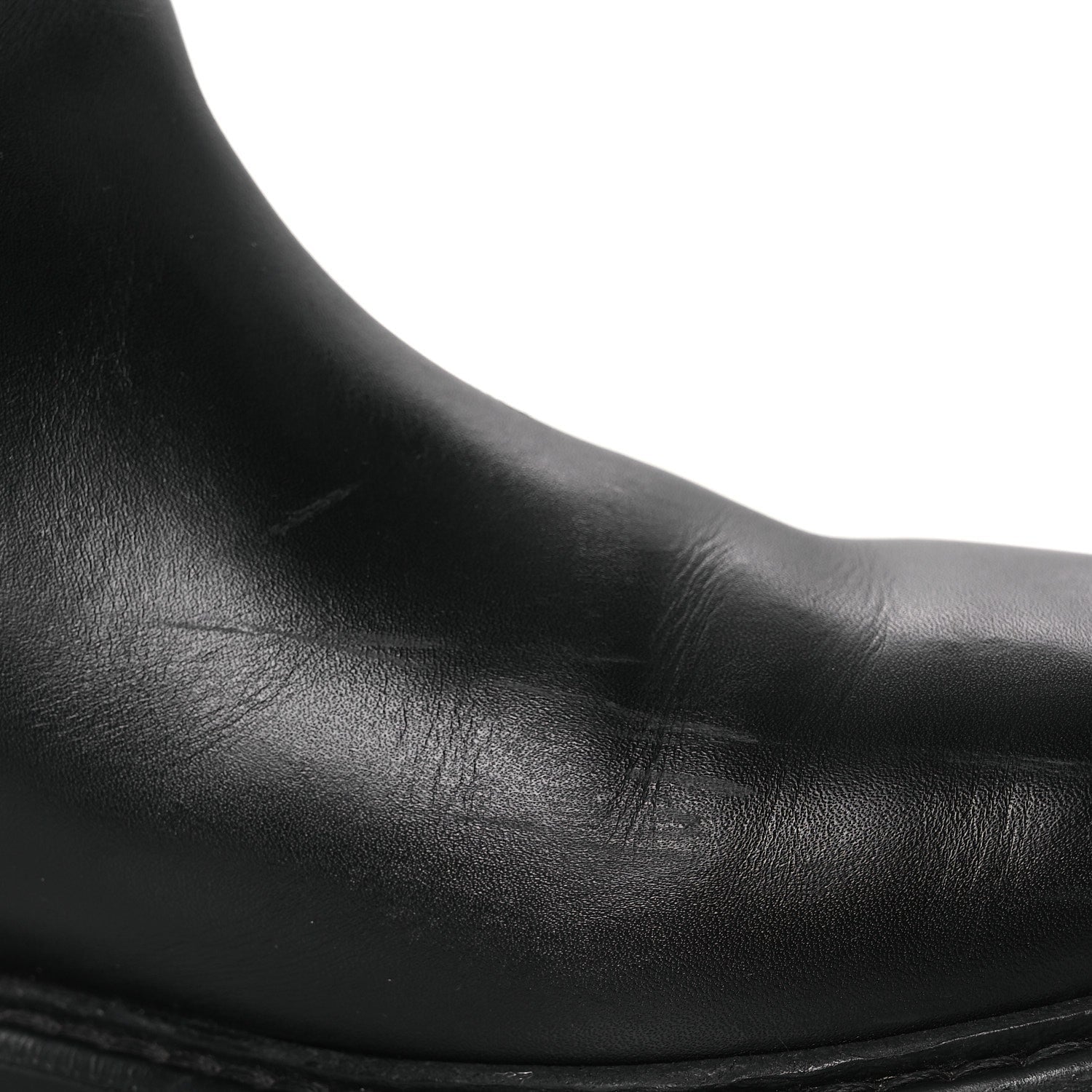 Guccissima Real Betis Glamour Calfskin Michelangelo Slim Horsebit Riding Boots 39.5 Black
