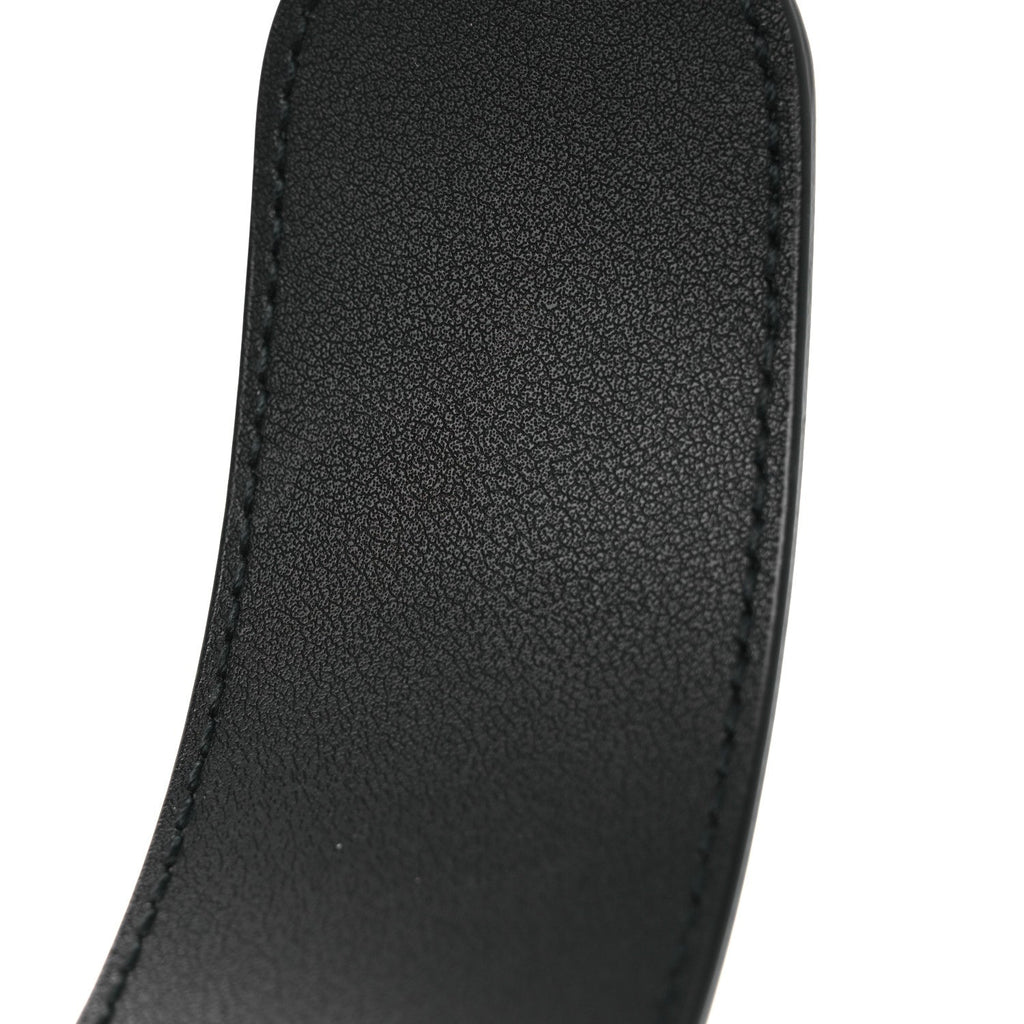 Moon Calfskin Pearl Double G 40mm Belt 85 34 Black Cream