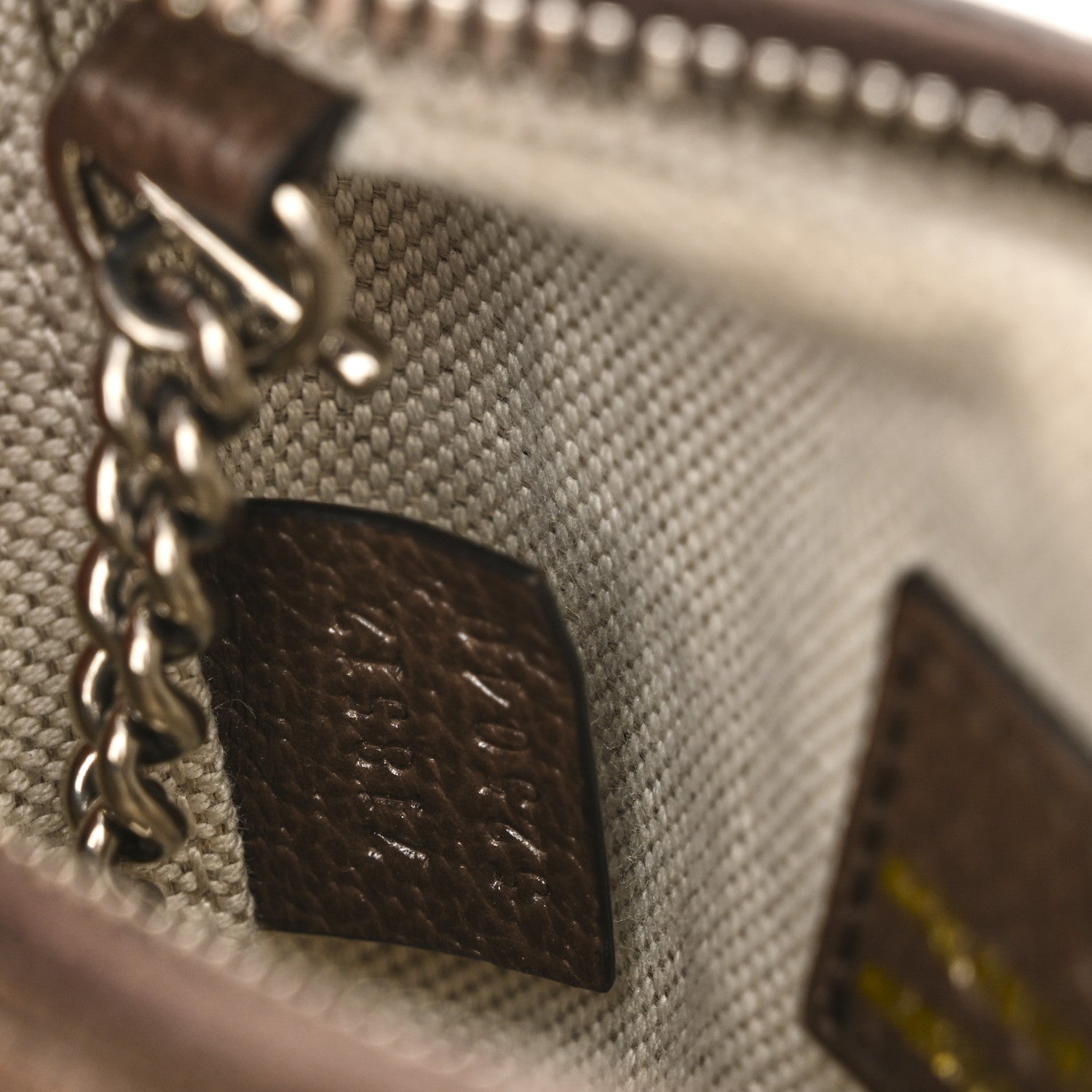 GG Supreme Monogram Textured Calfskin Web Mini Attache Hobo Beige Ebony New Acero