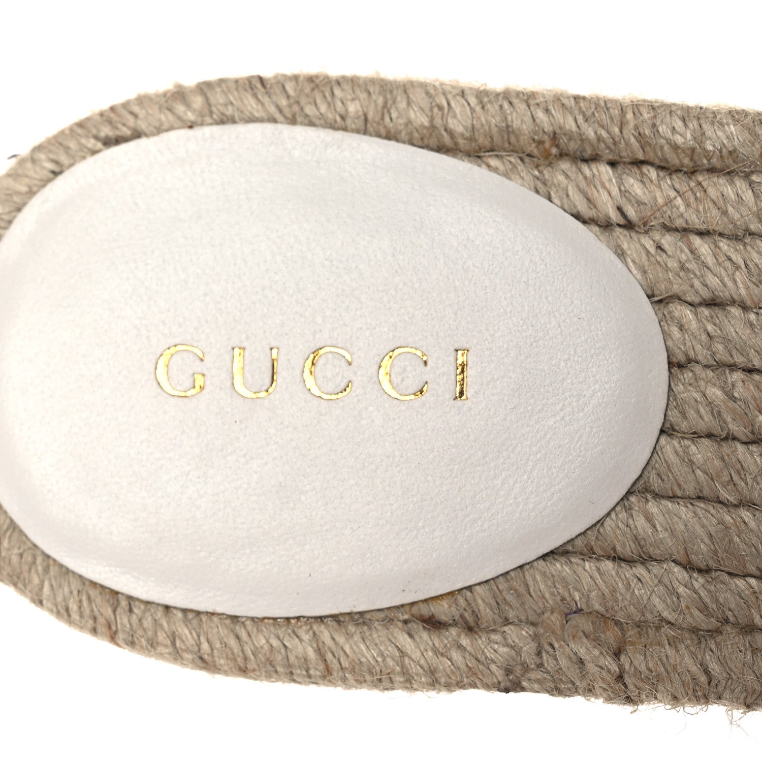 Nappa Matelasse GG Marmont Espadrille Slide Sandals 35 Great White