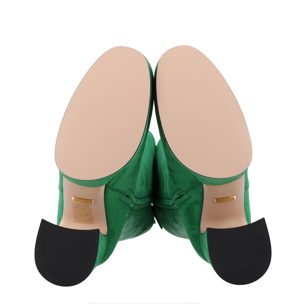 Kid Scamosciato Knee High Boots 37 Green