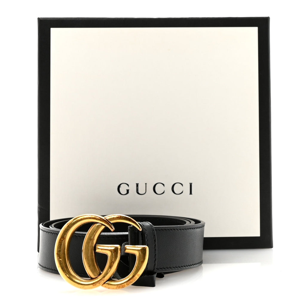 Calfskin Double G 80 32 Belt Black