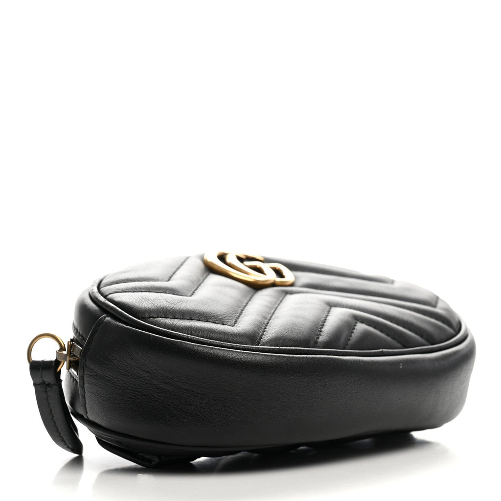 Calfskin Matelasse GG Marmont Belt Bag 95 38 Black