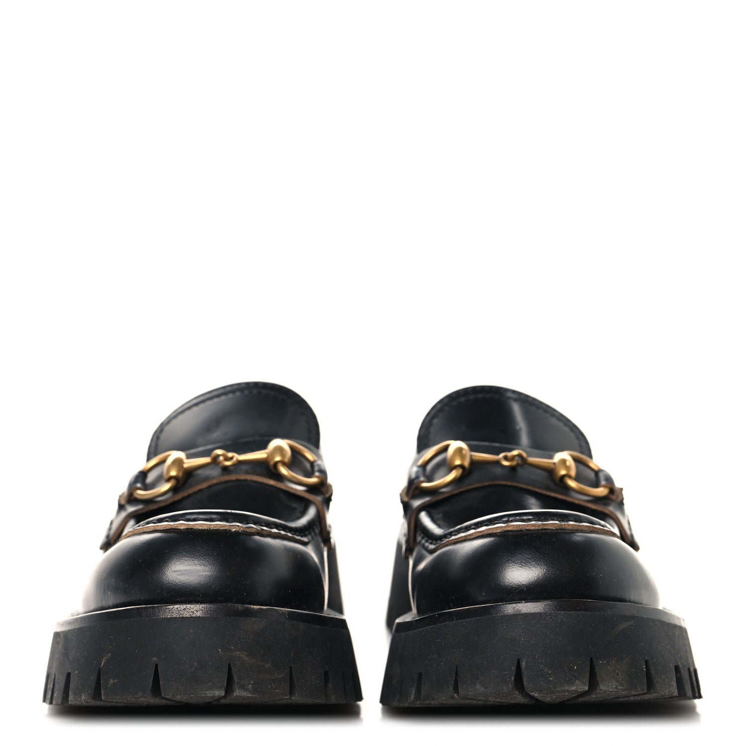 Cordovan Lux Womens Harald Horsebit 25mm Platform Loafers 35 Black