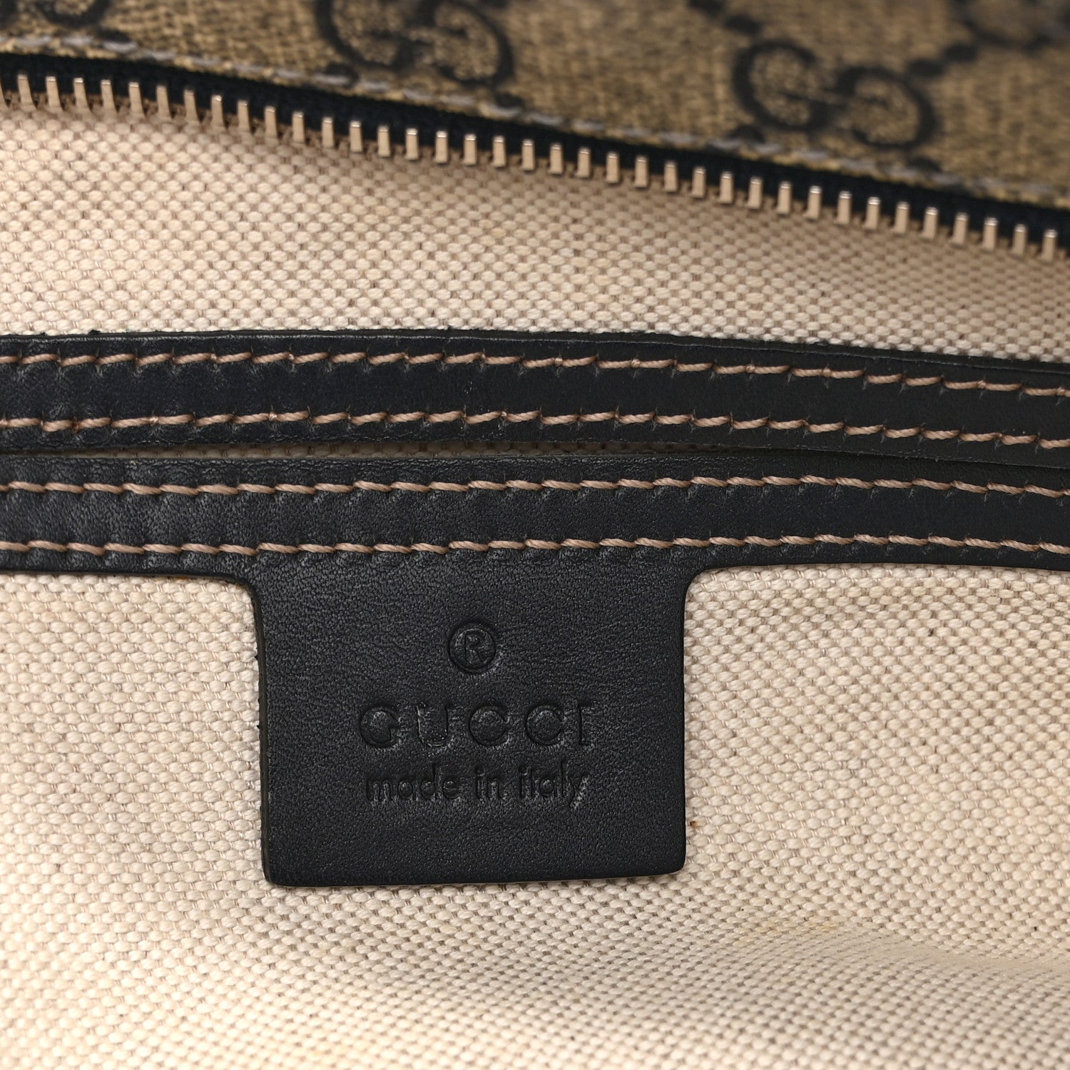 GG Plus Monogram Large Flat Messenger Bag Beige Blue