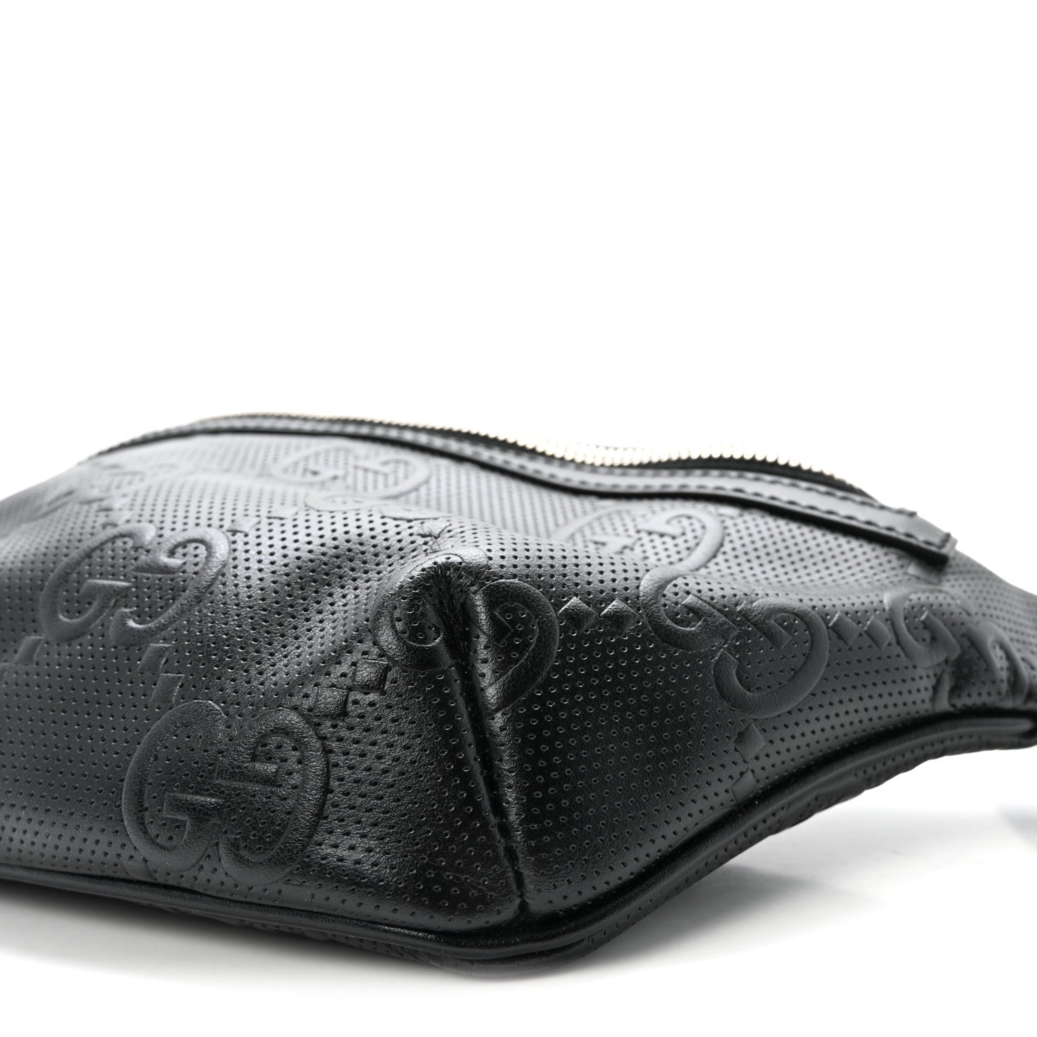 Calfskin GG Tennis Embossed Belt Bag Black
